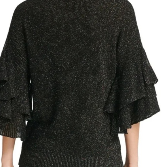 Womens Gold Metallic
Ruffle-Sleeve Sweater Sz S $99
TINI. Perfect for going out - Picture 3 of 12